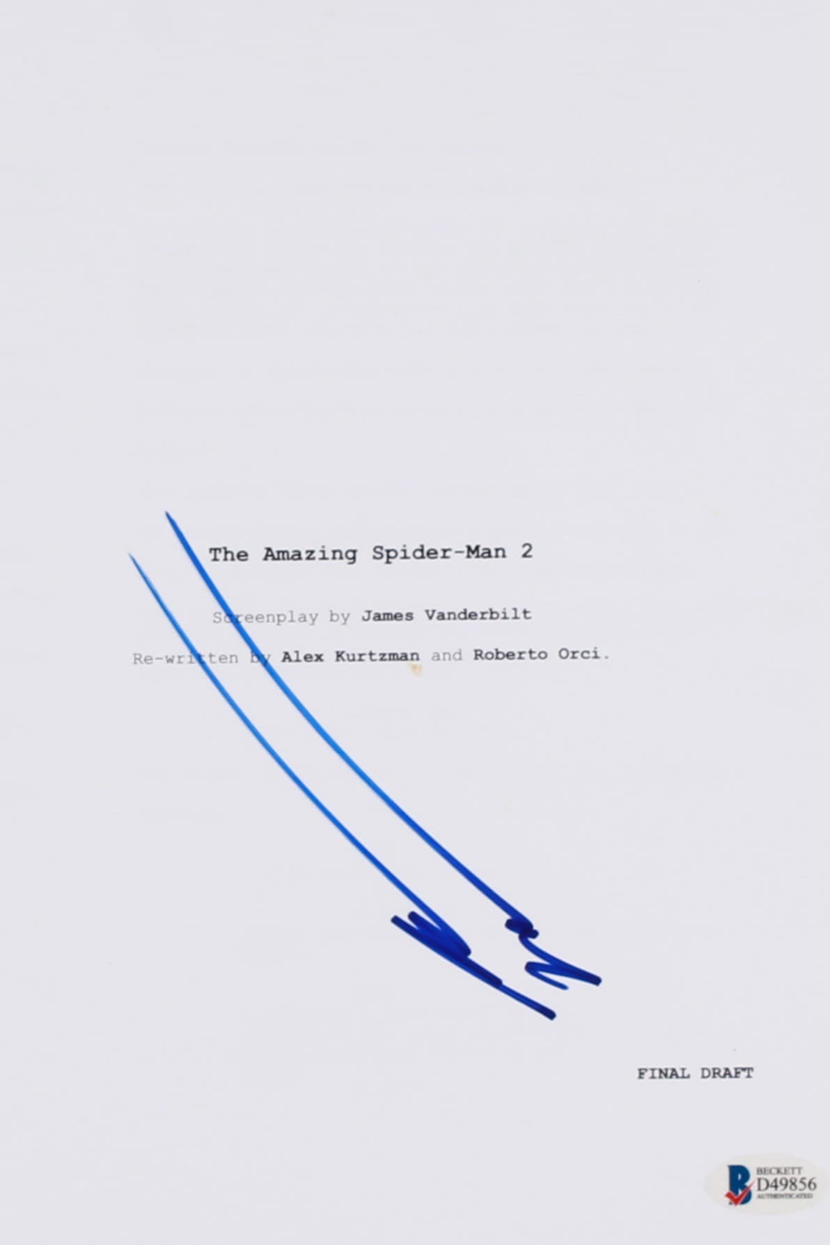 The Amazing Spider-Man 2 Script