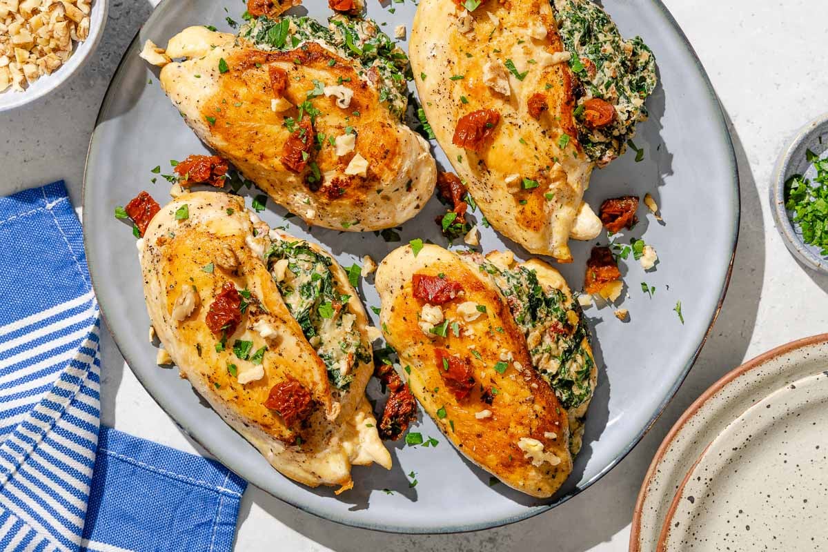 Chevre-Stuffed Chicken Breasts