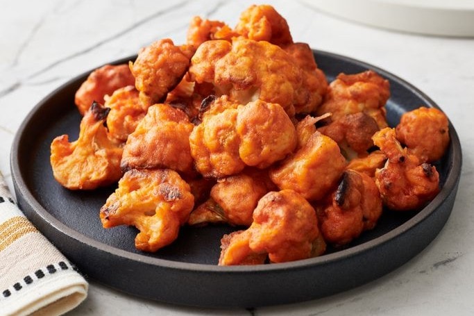 Black Pepper Buffalo Cauliflower Bites