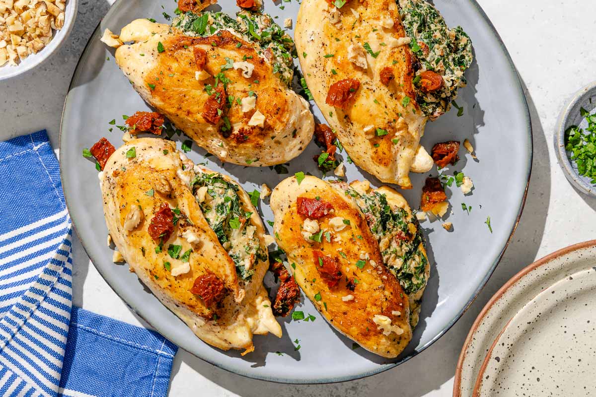 Chevre-Stuffed Chicken Breasts