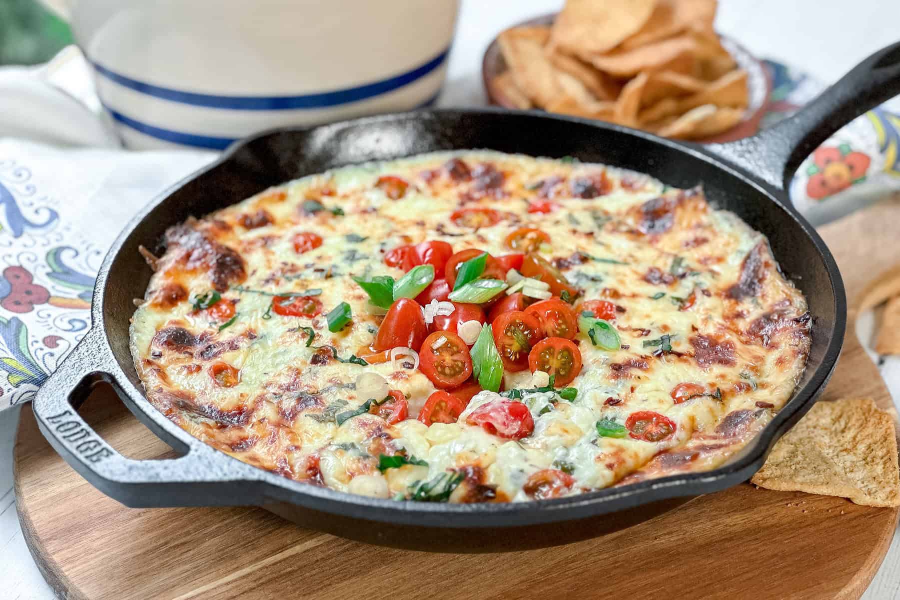 Roasted Garlic Caprese Dip