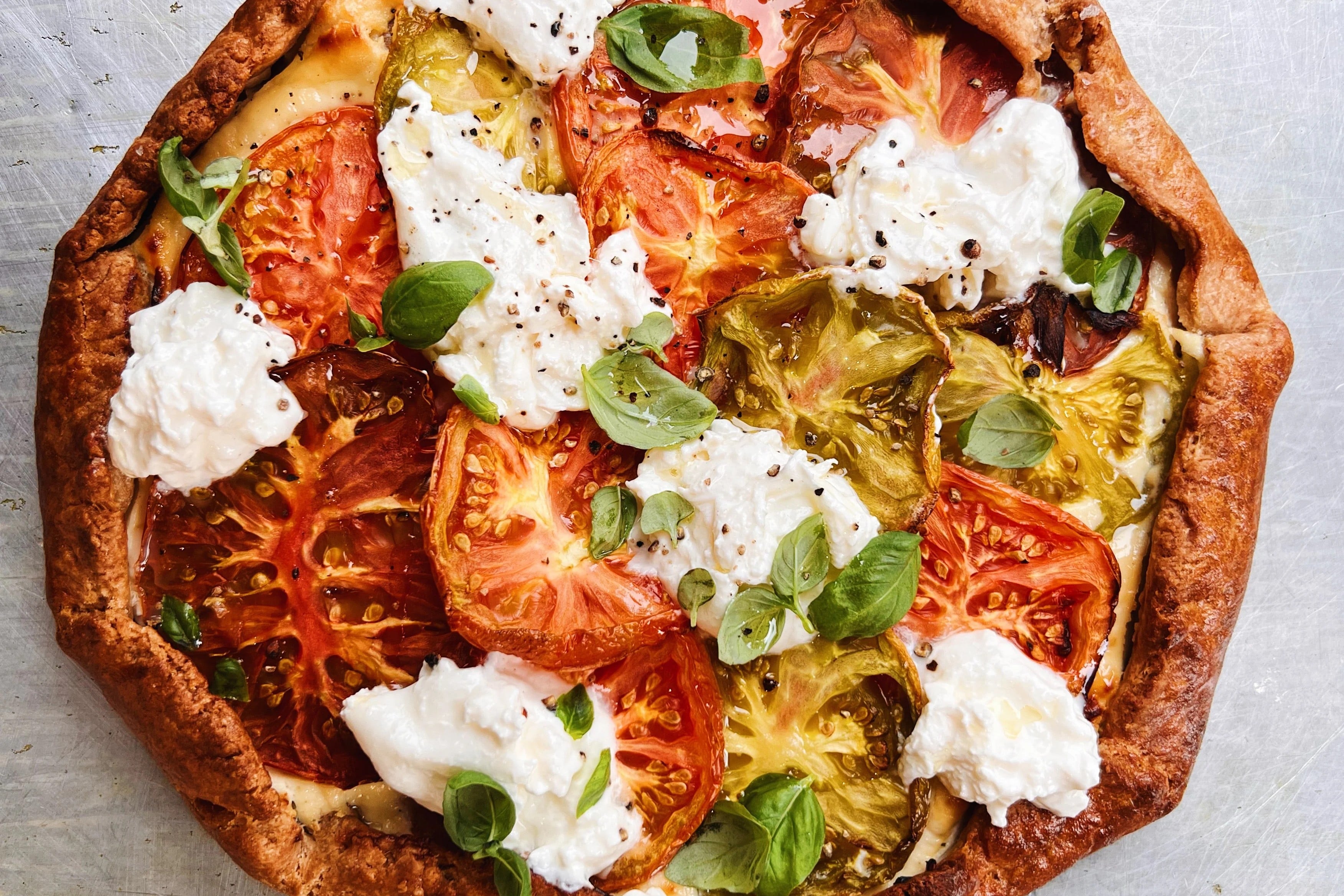 Heirloom Tomato Burrata Galette